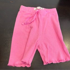 ☀️ 3/$15 Zara Ribbed Pink Crop Leggings Lettuce Hem